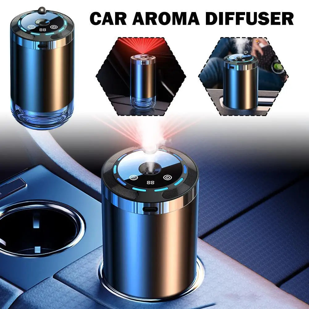 Car Fragrance Humidifier 5 Modes Scent Air Car Odor Eliminator Long Lasting Universal Car Diffuser with Digital Display