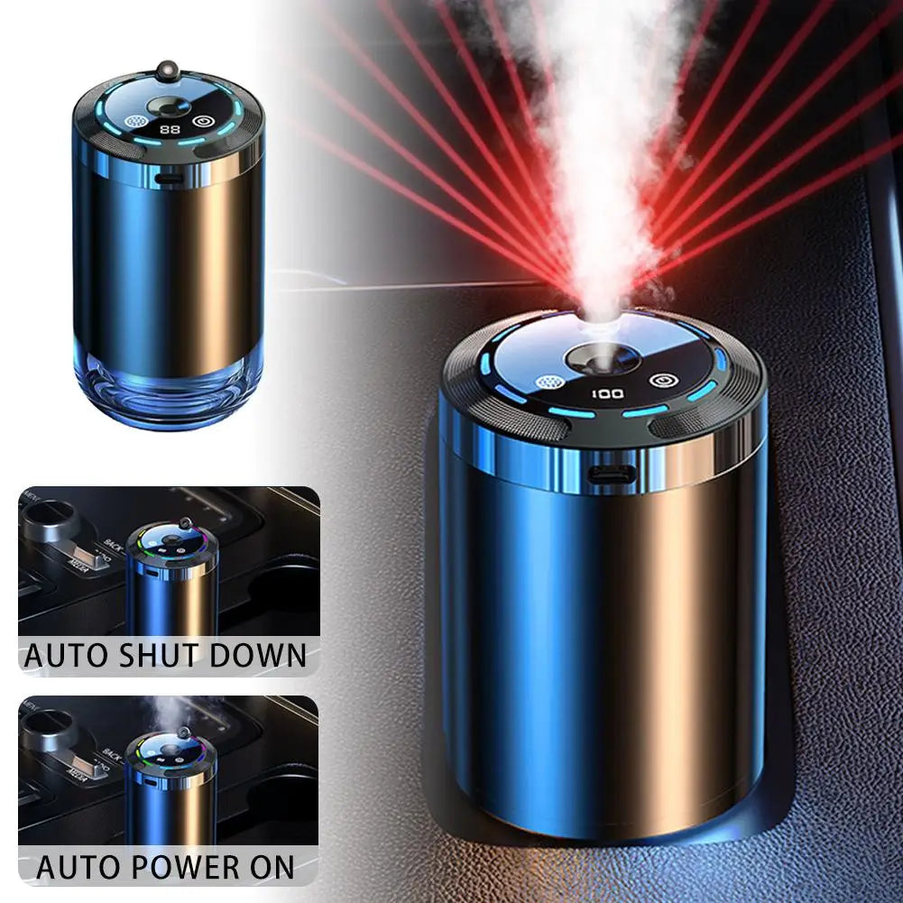 Car Fragrance Humidifier 5 Modes Scent Air Car Odor Eliminator Long Lasting Universal Car Diffuser with Digital Display
